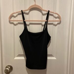 NWT Forever 21 Black Ribbed Square-Neck Knit Cami